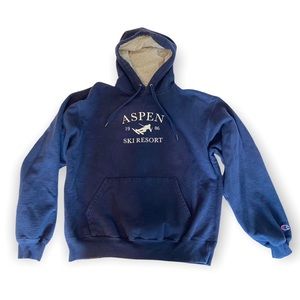 Custom Aspen Ski Resort Vintage Champion Hoodie